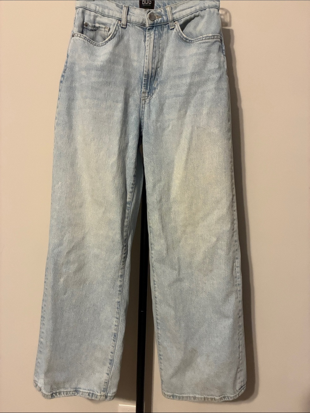 Urban Outfitters BDG High & Wide Light Wash Cotton Blue Jeans Size 27 - Picture 2 of 10